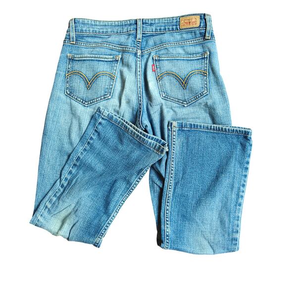 Levi’s 518 Low Rise Bootcut Jeans Medium Wash Stretch Denim Size M - Picture 6 of 7